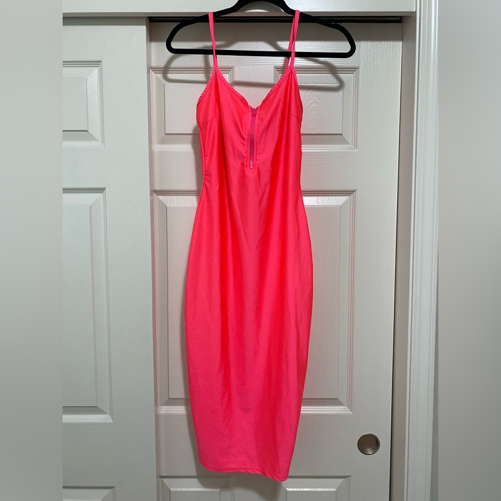 Neon pink dress